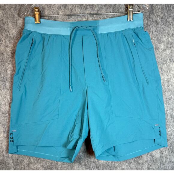 lululemon athletica Other - Lululemon Mens License To Train Medium Linerless Athletic Blue Zip Pocket Short